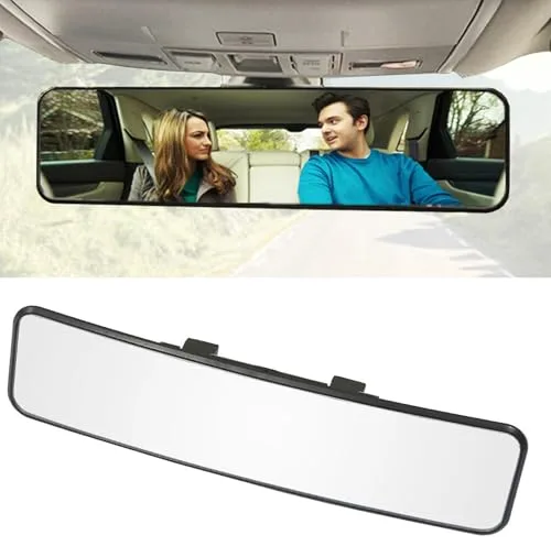 Kitbest - Espejo retrovisor universal para el interior del coche, espejo retrovisor panorámico, gran angular, convexo, SUV, camiones (11.4 pulgadas de largo x 2.9 pulgadas de alto)