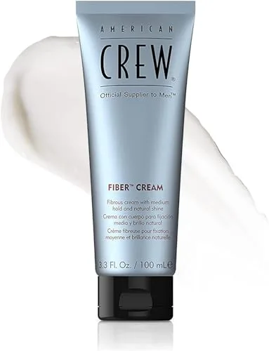 American Crew - Fiber Cream, Crema de Peinado para Hombre, Moldea el Pelo, Aporta Textura, Cuerpo y Flexibilidad, Aumenta el Brillo, Acabado Natural, de Fijación Media - 100 ml