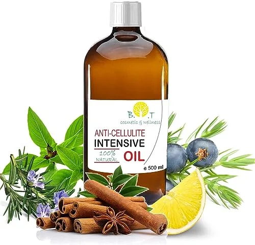 Aceite Anticelulitico Reductor Potente, Revelación Verano 2024, Adelgazante 100% Natural, Penetra 6 veces mejor que una crema anticelulítica, 6 X más resultados, Prevención Estrías, 500 ml
