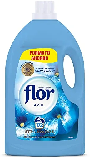 Flor - Suavizante para la ropa concentrado, aroma azul - 172 dosis