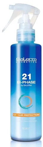 SALERM - Acondicionador Bifásico - Salerm 21 Biphase - 200 ml - Acondicionador sin Aclarado - Protege el Cabello contra el Sol, el Cloro y la Salitre - Desenredante - Antifrizz - Efecto Anti Amarillo