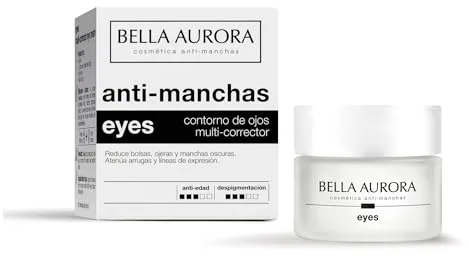 BELLA AURORA - Eyes 15 ml, Contorno de Ojos, Crema Despigmentante, Antiarrugas y Antiedad, Reduce Ojeras y Bolsas, Atenúa Arrugas y Líneas de Expresión, Hidratante, para Uso Diario