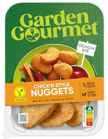 GARDEN GOURMET Nuggets Veganos Refrigerados - Nuggets crujientes de proteinas vegetales, aptos para veganos - 200g (2 porciones)