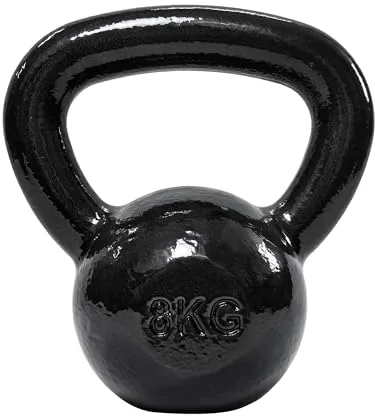 Amazon Basics Pesa rusa de hierro fundido, 8 kg, Negro