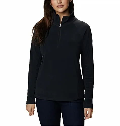 Columbia Mujer Forro polar con media cremallera, Black, M