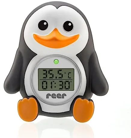 reer MyHappyPingu 2in1 Termómetro digital de baño y temperatura ambiente