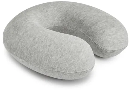 Amazon Basics Semicircular Almohada para cuello, de espuma viscoelástica, Gris