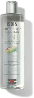 ISDIN Micellar Solution, Agua Micelar 4 en 1, Limpieza Suave para una Piel Hidratada y Tonificada, 400 ml
