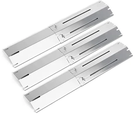 GFTIME 92381 29,85 cm a 53,34 cm Universal Placa de Calor Piezas para de Repuesto Charbroil Brinkmann Barbacoa de Gas Parrilla Barbacoa Acero Inoxidable BBQ Reemplazo (3 Pack)