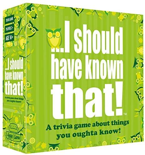 «I Should Have Known That» (Debería haberlo sabido), Juego de Mesa El Juego de Mesa Que Trata de Las Cosas Que deberías Saber. Juego de Cartas Estilo Trivial.
