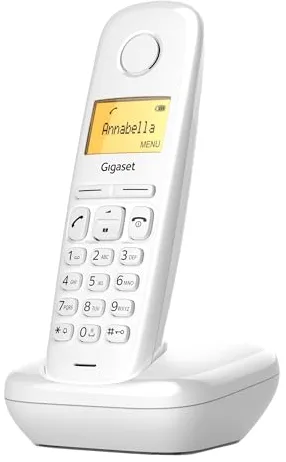 Gigaset A170 - Teléfono DECT inalámbrico - Pantalla Gráfica Iluminada - Fácil de Usar - Instalación Sencilla, Color Blanco [Versión Española]