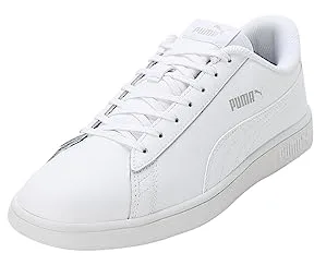 PUMA Smash V2 L, Zapatillas de Deporte Unisex adulto, Puma White-Puma White, 42.5 EU