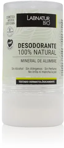 Desodorante Alumbre Stick 120g Labnatur Bio. Con Mineral de Alumbre 100% Natural. Transpiración y Elimina el Mal Olor. Natural Certificado, Ecológico y Vegano.