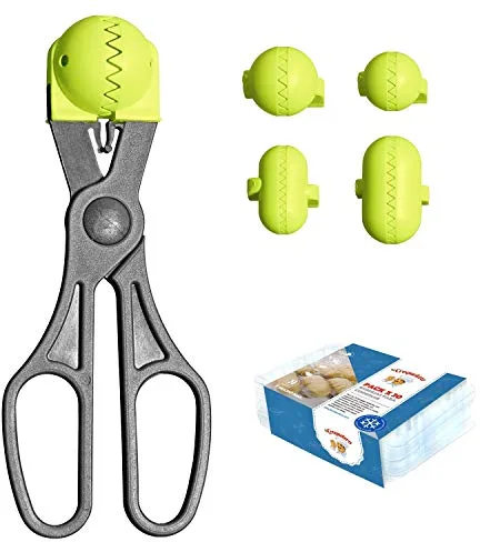 La Croquetera Pack- Utensilio Multiusos Color Pistacho - 4 moldes Intercambiables para masas + Pack 20 Bandejas conservación - 100% español : Patentado y Fabricado en España