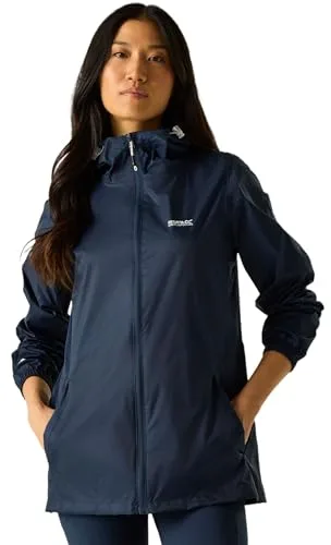 Regatta Pack-it III Chaqueta con Capucha Impermeable, Transpirable, Sin Forro Y Ligera Jackets Waterproof Shell, Mujer, Midnight, 14, L