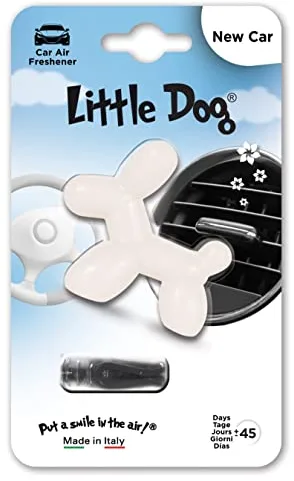 Little Joe Little Dog Perfumador de Gel Aroma New Car para Aireador de Coche. Larga duración, hasta 45 días. Aroma Irresistible y Divertido para Todos los Públicos.