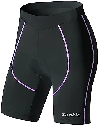 Santic Pantalon Ciclismo Mujer Corto Pantalones Bicicleta Mujer Montaña/MTB para Verano con la Badana/Almohadilla