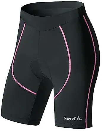 Santic Pantalon Ciclismo Mujer Corto Pantalones Bicicleta Mujer Montaña/MTB para Verano con la Badana/Almohadilla