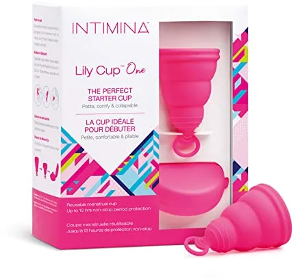 INTIMINA Lily Cup One: Copa Menstrual Plegable Ideal para Principiantes y Adolescentes