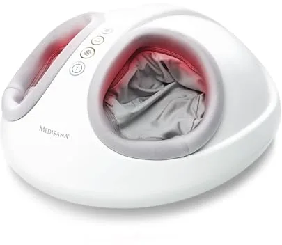 Medisana FM 888 Masajeador de pies Shiatsu, eléctrico, función de luz roja, función de calor, 2 velocidades, masaje shiatsu y de compresión para pies y planta del pie