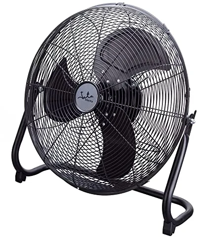 JATA VC3000 - Ventilador de aire industrial con 3 aspas metálicas. Gran ventilación. 3 velocidades. Multiorientable. Rejilla protectora trasera y delantera. Medidas: 50 x 55 cm