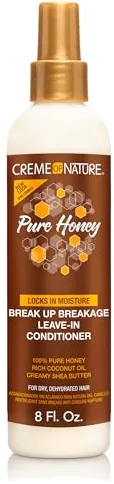 Creme of Nature - Pure Honey Anti Rotura, Acondicionador con Miel Pura, Hidratación Intensiva, Ayuda a Desenredar y Protege contra Roturas, Sin Aclarado, para Todo Tipo de Cabello - 237 ml