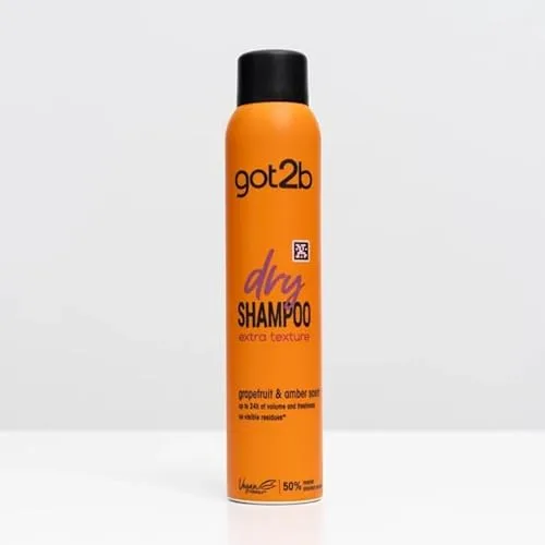 Got2b - Champú Seco Textura Extra, 200 ml, Refresca tu cabello al instante, adecuado para peinados