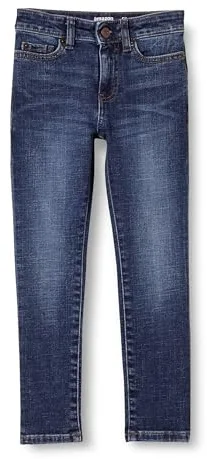 Amazon Essentials Jeans ajustados elásticos para niños, lavado oscuro, 6
