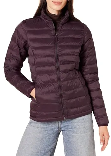 Amazon Essentials Lightweight Water-resistant Packable Puffer Jacket, Abrigo Mujer, Rojo (burgundy), X-Large