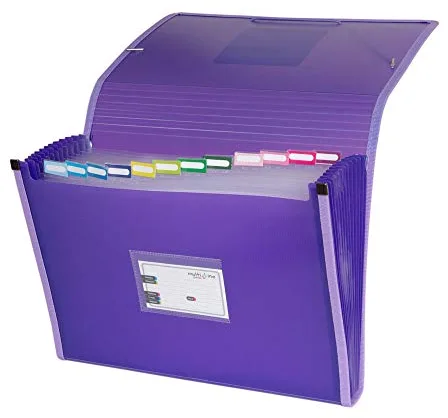 Grafoplás 02963035－Carpeta acordeón, tamaño folio, color violeta