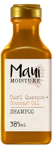 Maui Moisture Cuidado del cabello, Curl Quench+, aceite de coco, champú para cabello grueso y rizado, 385 ml (el embalaje puede variar)