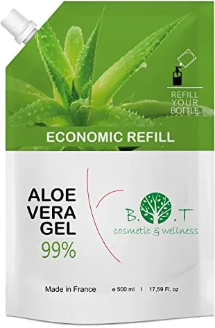 Aloe Vera Puro 100% Natural Cultivo Ecologico Lanzarote Aloe Vera Gel Hidratante Piel y Cabello After Sun Crema Post Depilacion After shave Hombre Acondicionador Pelo 500 ml