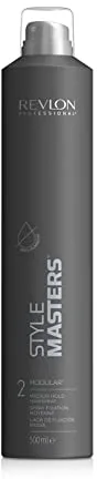 REVLON PROFESSIONAL Style Masters Modular, Laca Pelo Hombre Fijación Media, Protector del Calor, Fijador de Peinado Fácil y Secado Rápido, Laca Fijación 24h para todo tipo de Cabello, 500ml