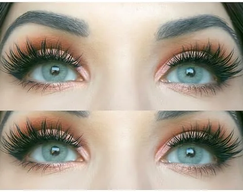 GLAMLENS lentillas de color -gris Jasmine Grey + contenedor. 1 par (2 piezas) - 90 Días - Sin Graduación - 0.00 dioptrías - blandos - Lentes de contacto grises de hidrogel de silicona