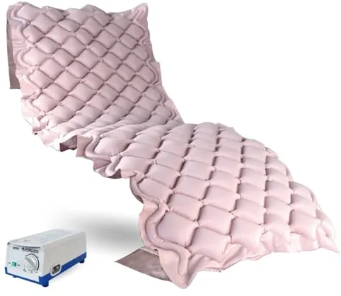 Mobiclinic, Colchón antiescaras de Aire alternante, Modelo mobi 1, con Motor compresor, PVC médico ignífugo, Marca española, para escaras Grado i, 200 x 90 7, 130 Celdas, Color Beige