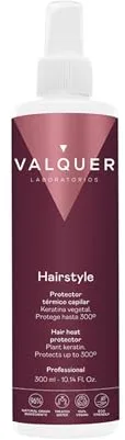 Valquer Protector Térmico Capilar en Spray. Protección Avanzada para Todo Tipo de Pelo contra el Calor de Plancha y Secador, Previniendo Daños y Sequedad. Fórmula Zero Vegana. 300 ml