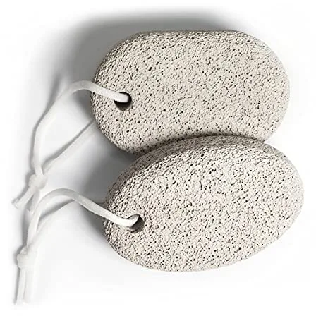 PHOGARY - Piedra pómez natural para pies, 2 piezas, herramientas de pedicura de lava, removedor de callos de piel dura para pies y manos, lima natural de pies para eliminar la piel muerta