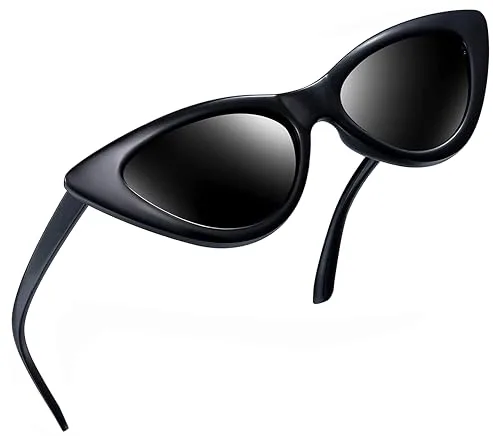 Joopin Estilo Vintage Ojos de Gato Negras Gafas de Sol Mujer Polarizadas Estrechas Pequeñas Elegantes Modernas Sunglasses Women