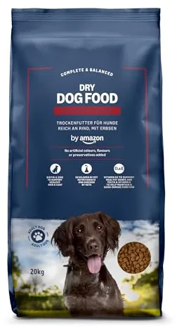 by Amazon - Alimento seco completo para perro adulto rico en vacuno con guisantes, 20kg, Paquete de 1