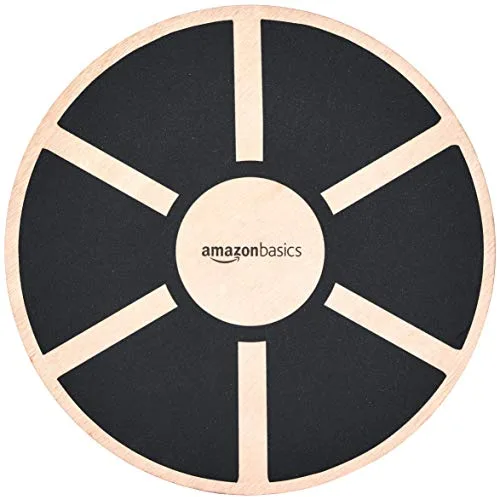 Amazon Basics Tablero de equilibrio de madera, oscilante, Negro