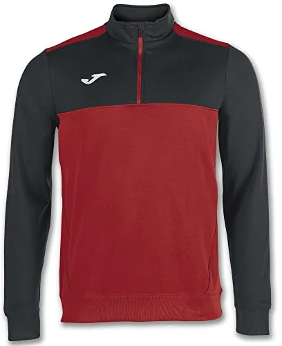 Joma Hombre Sudadera, Rojo-Negro, L