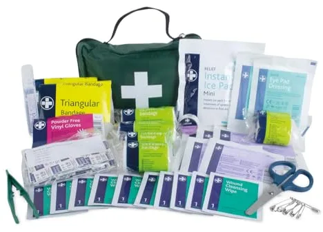 LEWIS-PLAST Kit completo de primeros auxilios 90 Piezas de primeros auxilios al aire libre - kit que cumple con las normas europeas