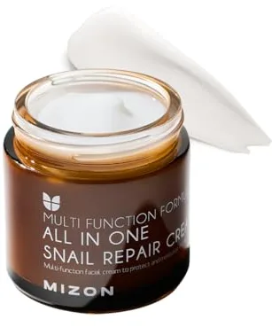 [Mizon] Crema Reparadora con Baba de Caracol (75g) humectante facial con extracto de mucina de caracol, crema de recuperación, cosmético coreano todo en uno, cuidado de arrugas y manchas