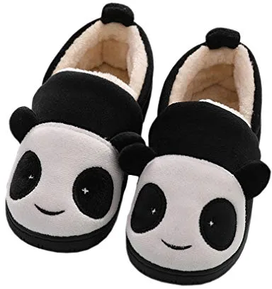 KVbabby Zapatillas de Estar por Casa para Niñas Niños Invierno Zapatillas Interior Casa Caliente Pantuflas Mujer Suave Algodón Calentar Negro 23-24 EU (Fabricante: 16-17)