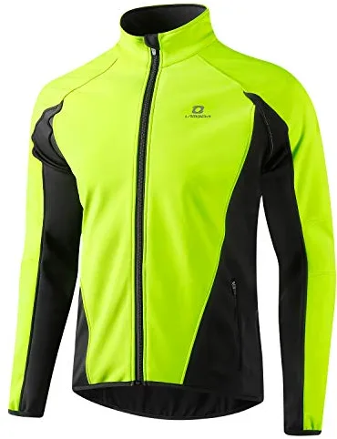 LAMEDA Chaqueta Ciclismo Invierno Impermeable Hombre Cortavientos Bicicleta Ropa Térmica Ciclismo Senderismo Softshell Ligera Repelente Al Agua Con Forro Polar GN-M