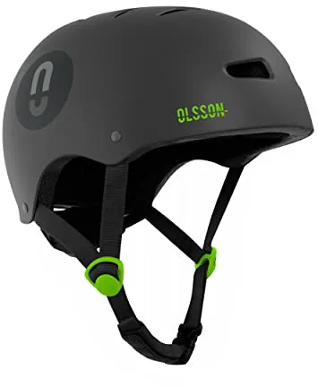 OLSSON Casco Urban Rider Tallas S a L (51-58cm) - Ajustable - Homologado - Resistente a Impactos 360º - Forro Desmontable - Ventilación - Apto patinetes Patines Bicicletas y Skate (Antracita, S/M)