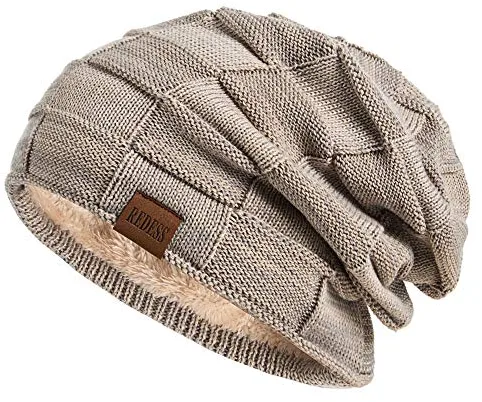 REDESS Beanie Hat para Hombres y Mujeres Winter Warm Sombreros Knit Slouchy Thick Skull Cap