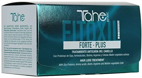 Tahe Fitoxil Forte Plus Tratamiento Anticaída del Cabello para Cabellos Castigados con Proteínas de Soja, Aminoácidos, Biotina, Arginina y Células Madre Vegetales Activas, 6 x 10 ml