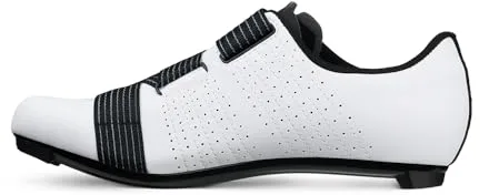 Fizik R5 - Zapatillas de Ciclismo de Carretera reforzadas con Carbono, microtex, Ajuste de afinación Fina, Hombre, TPR5PSPU12010-450, Blanco/Negro, 45