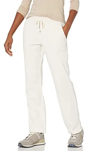 Amazon Essentials Pantalones Deportivos de Pierna Recta con Cordón para Mujer, Forro Polar (Disponibles en Tallas Grandes) Mujer, Avena Mezcla, XL
